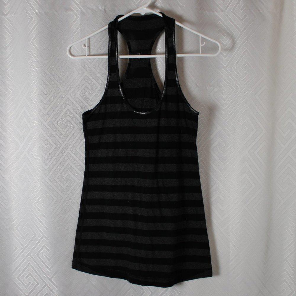 Lululemon Cool Racerback Black Micro Macro Stripe - Picture 3 of 6